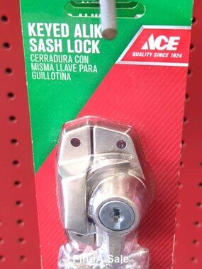 Ace Keyed Alike Sash Lock, Satin Nickel